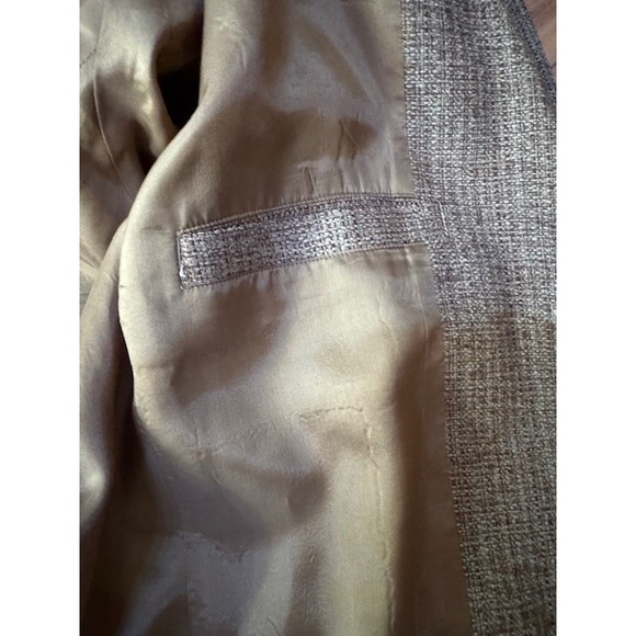 Vintage The Territory Ahead Silk Brown Blazer Jacket Mens XLL XL LONG Sport Coat - Picture 10 of 16